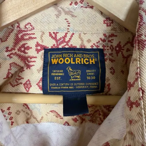 Woolrich VINTAGE Women’s Woven Southwestern Button Down Yellow/Red L
