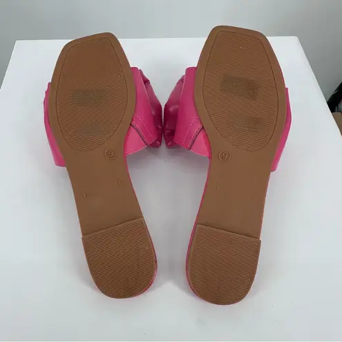 Journee Collection Fayre Slip On Flat Bow Sandals size 9 Slides Puffy NWOT