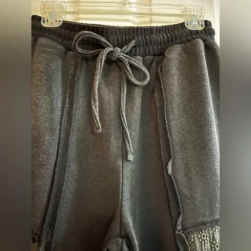 Oddi /Women’sNWT Black Wide Leg Pants with See-through Lace Detail Size S - Image 4