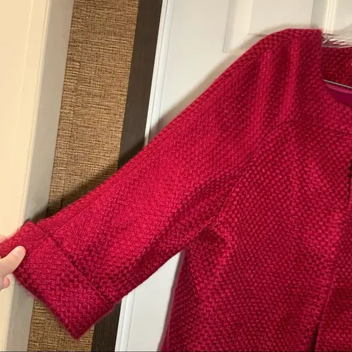 Chico's Chico’s Pink Tweed Woven Knit Blazer size 3(XL)