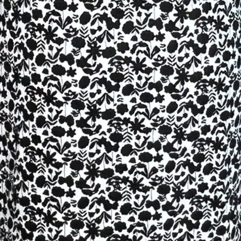 Boden Dress Women 6L White Black Floral Collared Button Placket Bohemian Cottage Size 6