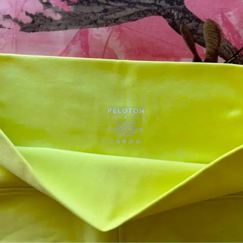 Peloton cadent yellow neon lime bike shorts high waisted