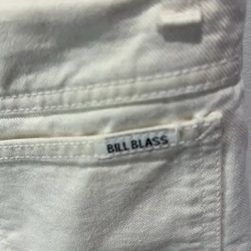 Bill Blass White Pleated Rolled Cuff High Waisted Shorts Women's Size 8