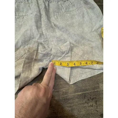 Quince 100% Linen Shorts Womens L Beige Tan Beachy Ethically Woven Coastal Size L