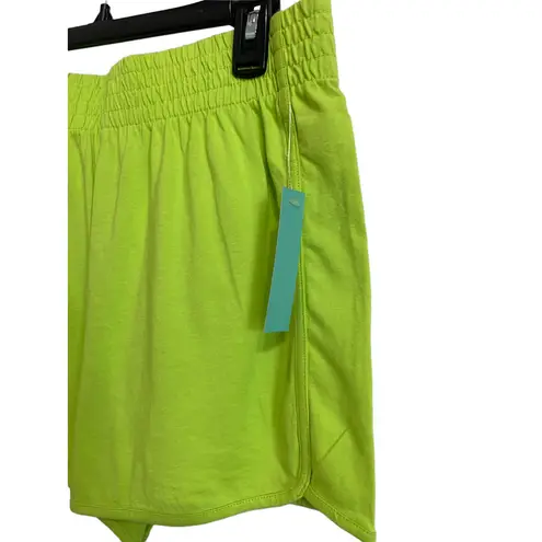 Abound  dolphin hem neon green pull on shorts size S NEW