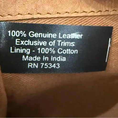 Unbranded TJMAXX Brown 100% Genuine Leather Multifunction Wallet Crossbody Bag