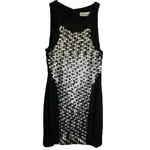Blessed Are The Meek Dress Black Silver Sequin Sparkly Cocktail Size 0 NWT