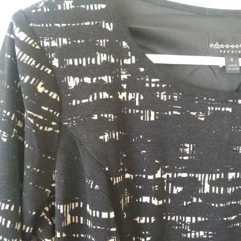 Connected Apparel striped sheath knee length dress women’s Size 6