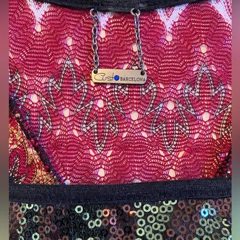 Custo Barcelona Mixed Media Tank Top Size 1 Small