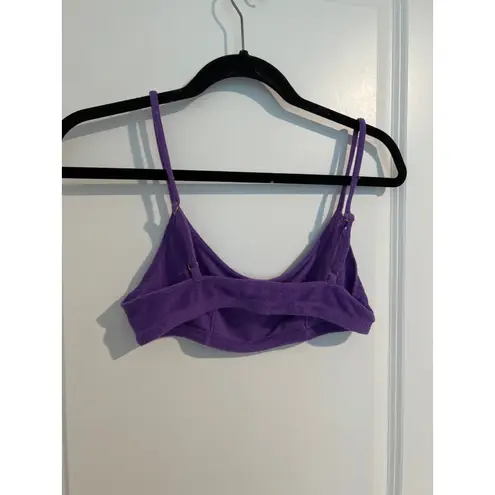 Danielle Bernstein Adjustable Strap Pull On Bra Top Neon Purple Women's Medium