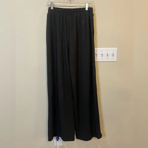 Cider  2 Piece Loungewear Wide‎ Leg Ribbed Pants Short Sleeve Bodysuit