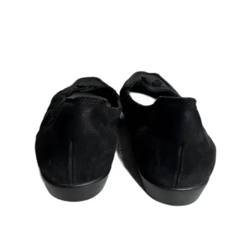 SAS hope slip on ladies size 10.5 W Black Suede Loafers Tassel Comfort Flats