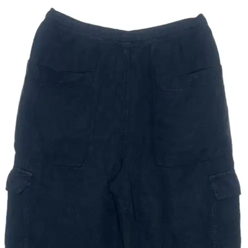 Whistles Women's Amber Cargo Pocket Pants Black Tonal Stripe Cargo Pocket Size 6