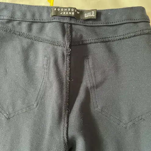 Boom Boom Jeans Navy Chino Stretch Pants with Red Stripe