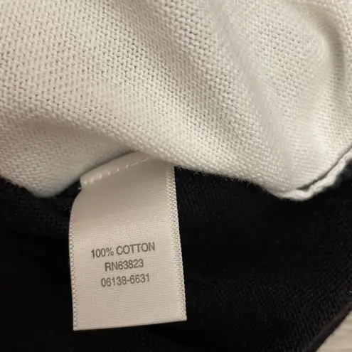 Christopher & Banks Black & White Long Sleeve Mock Cardigan Sweater with Tank S