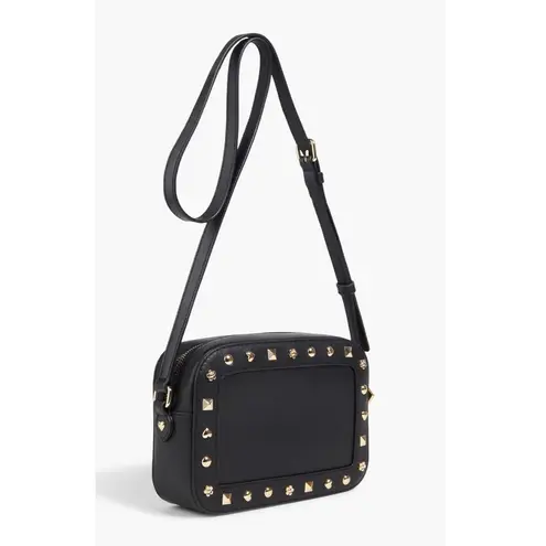 Love moschino Studded Leather Black and Gold Crossbody Bag New!