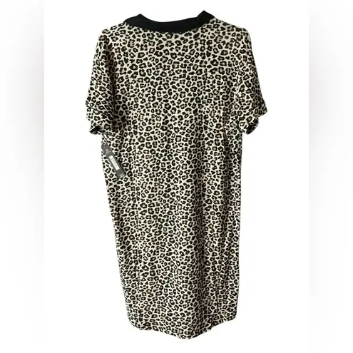 Catherine Malandrino Leopard Print Pajama Set - Black and Tan - Image 2