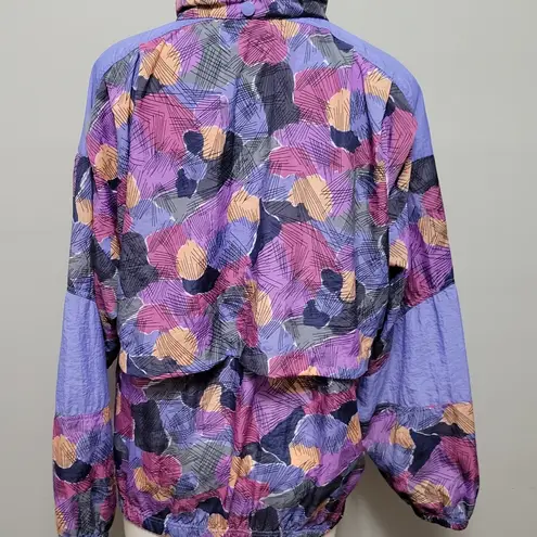 Reebok  vintage 80s retro streetwear pastel patterned windbreaker size medium