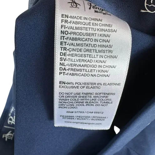 Penguin By Munsingwear Navy Blue White Trim High Rise Stretch Shorts Size 10/14