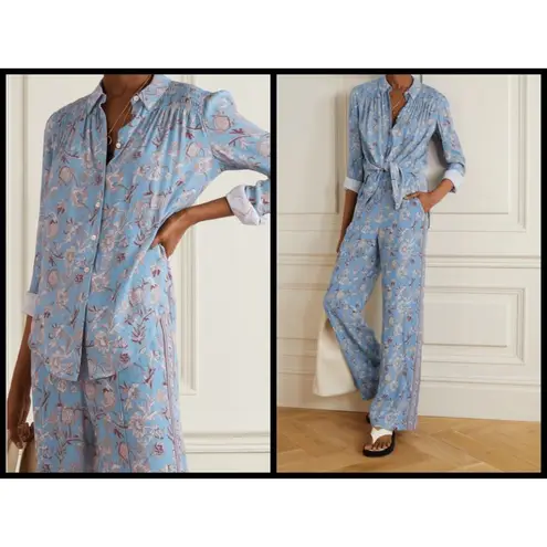 Veronica Beard 💕💕 Dazed Floral Shirt ~ Cornflower Blue 2 NWT