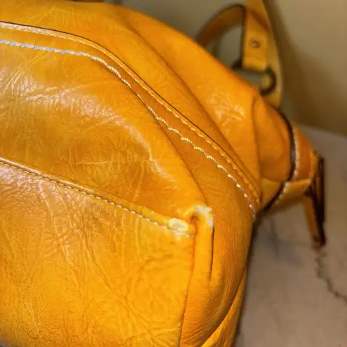 Born concept BØC Mustard Yellow Faux Leather Shoulder Bag Tote Purse