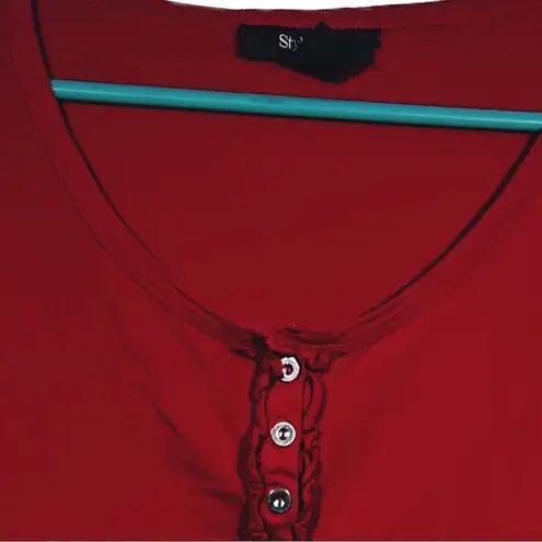 Style & Co . juniors size small 3/4 liength sleeves, Henley shirt