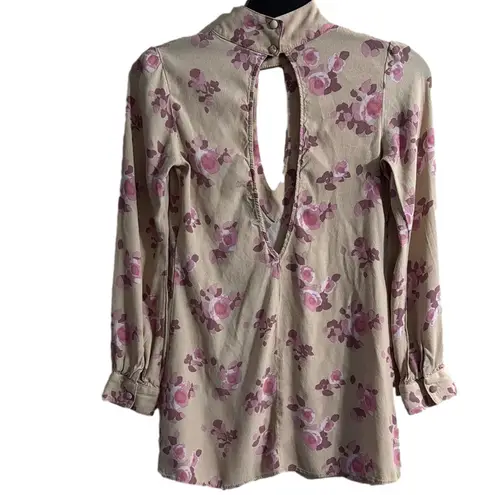 Flynn Skye Floral Blouse in Pink and Cream