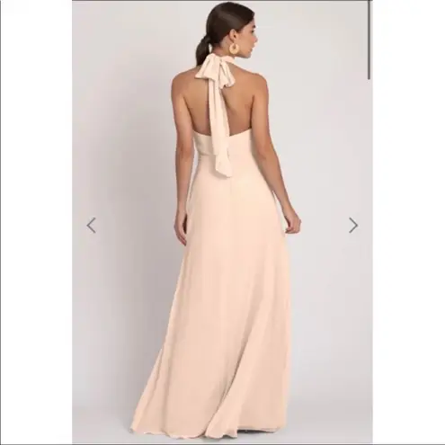 Jenny Yoo Brett Soft Blush Luxe Chiffon Bridesmaid Dress