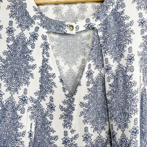 Buckle Entro Floral Tunic Tank Keyhole Baroque Sleeveless Blouse Small