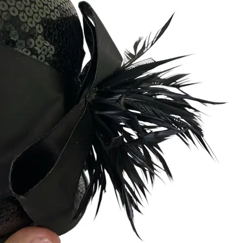 Vintage Tuscany Fine Millinery Black Church Derby Hat