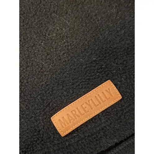 Marley Lilly Snap Button Fleece Pullover Gray Black Brown Colorblock Size XL