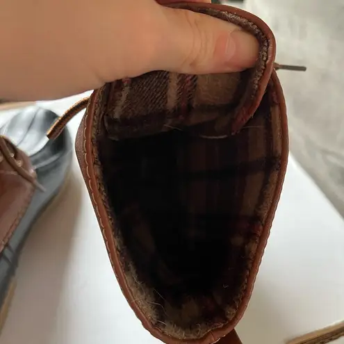 Women's Brown and Black Lace