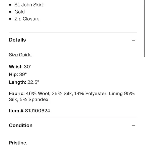 St. John Metallic Checkered Texture Pencil Skirt Size 8 wool, silk Winter white