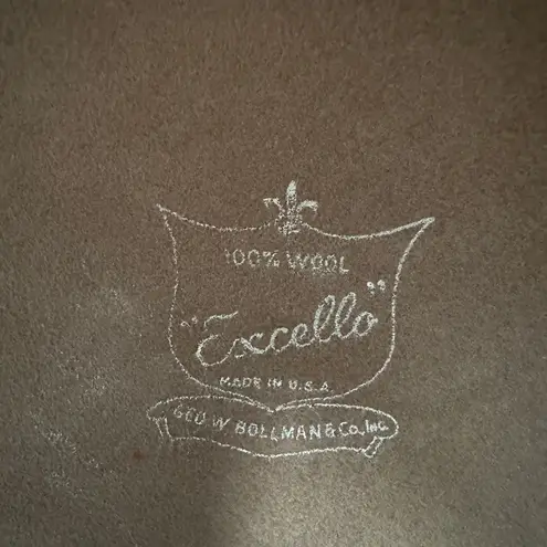 Vintage Adolfo II Feather Bow 100% Wool Hat Derby Dress Occasion Made In USA Tan