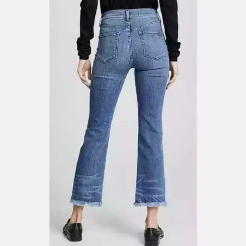 AYR The Bomb Pop Bomba Straight Leg Raw Hem High Rise Denim Blue Jeans Size 26