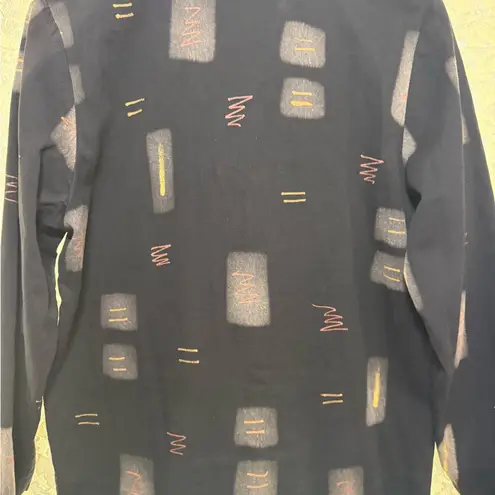 Vintage Kay Chapmen blazer coat Black cotton oversized baggy euc Size undefined