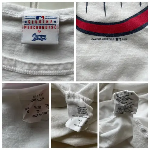 Genuine Merchandise Cleveland Indians Wahoo Jersey T-Shirt White Graphic Size XL