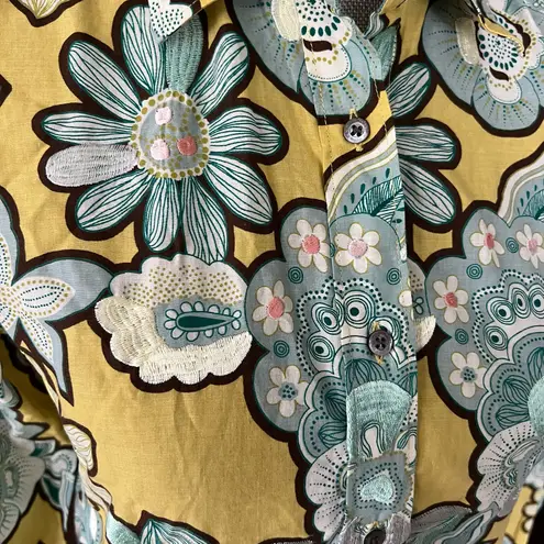 Max Mara Weekend retro floral embroidered button down shirt