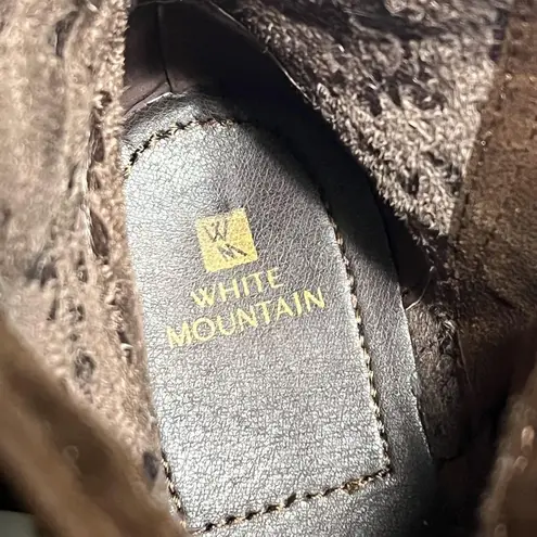 White Mountain Boots Womens Size 9 Brown Carlin Ankle Buckle Zip Booties Casual
