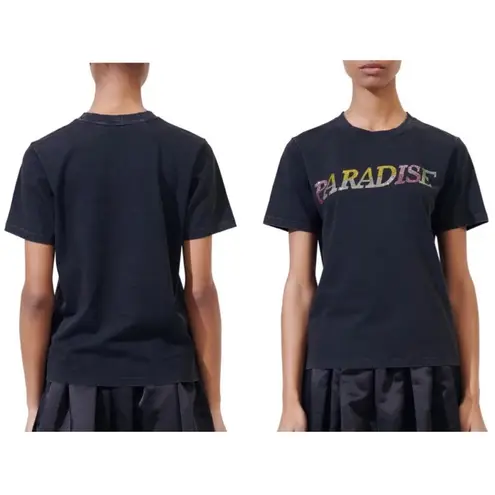 Maje NEW Tasvegas Paradise Rhinestone T-Shirt size 1 Black