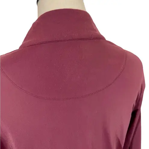 Bandier All Access Unison 1/4 Zip Up Long Sleeve Pullover in Port Royale Red Size M