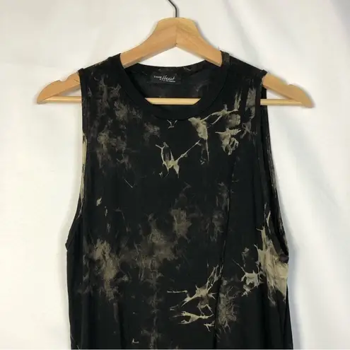 Young At Heart Black Bleach Dyed Maxi Tank Top M Size M