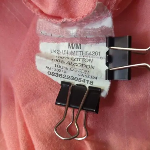 Riders By Lee Riders by Lee Tunic Top Pink Long Sleeve Roll Tabs Woman's Size Medium