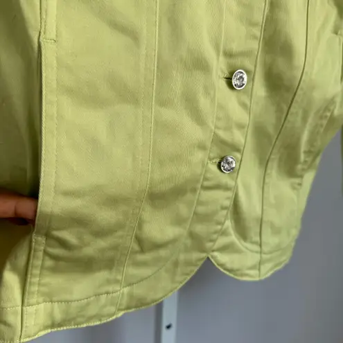 Christine Alexander Rhinestone Rodeo Western Jacket sz M Button Front Yellow Size M