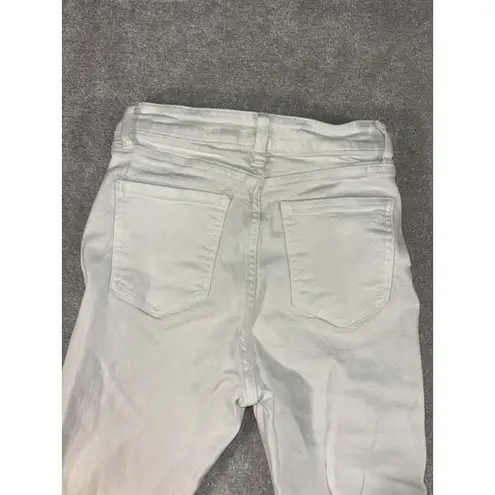 oraije paris white jeans cropped flare boot cut Size Small 25x24 White