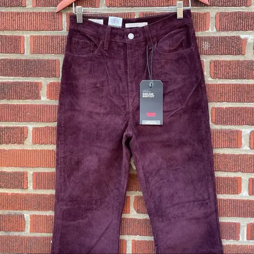 Levi's  Ribcage Bootcut Boot Cut Corduroy Jean Maroon/Wine