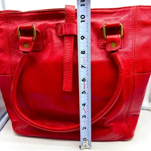 Bright Red Italian Leather Bag | Made in Italy | Borse in Pelle