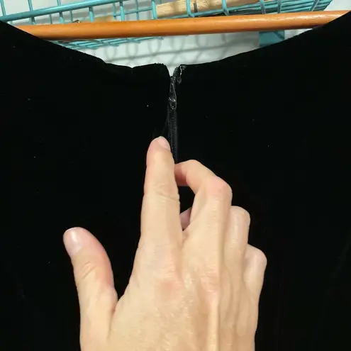 Oscar de la Renta Vintage 70’s-80’s velvet boatneck maxi ribbon waist maxi gown