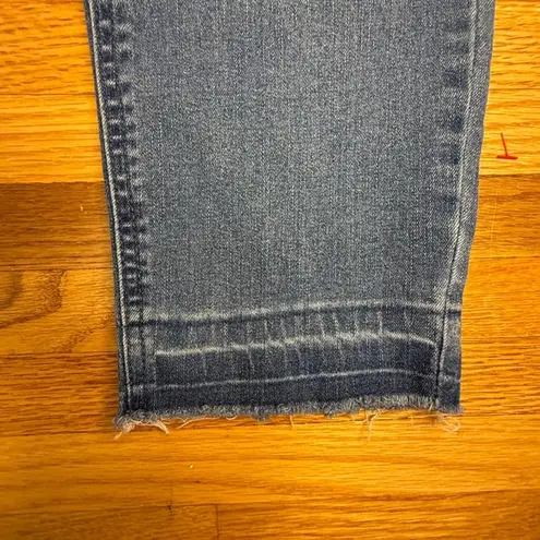 Kenneth Cole New York Jess Skinny Jeans Frayed Hem Women's Size 12 Blue