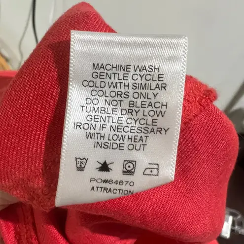 Evereve Women's Red Linen Blend High Waist Shorts - Size 26